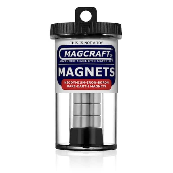 Magcraft Rare Earth 1/2 in. x 3/8 in. Disc Magnet (6-Pack)