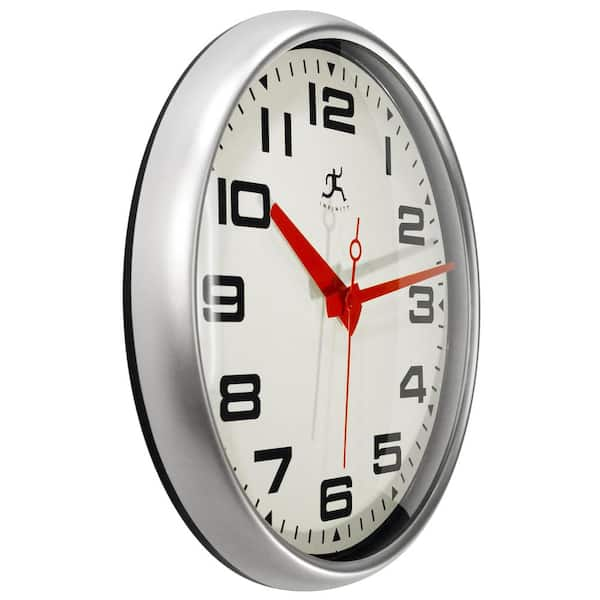 Infinity Instruments Grey Lexington Avenue Wall Clock 14097SV-3282