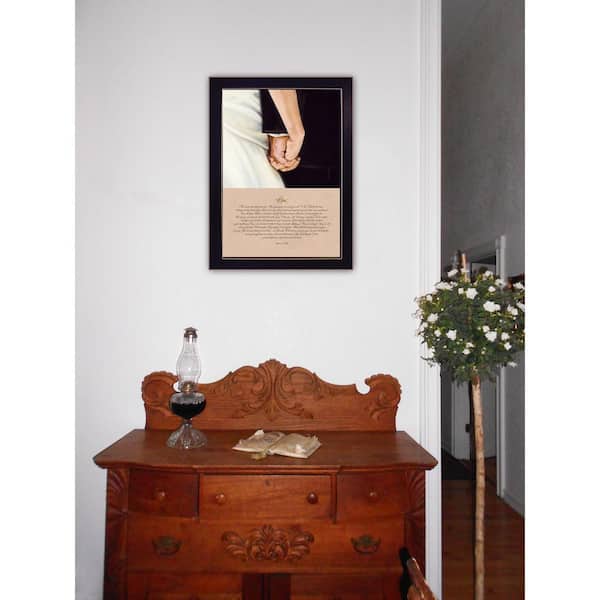 Unbranded 14 in. x 20 in. "I Do" by Bonnie Mohr Printed Framed Wall Art