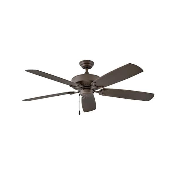 HINKLEY Oasis 60 in. Indoor/Outdoor Metallic Matte Bronze Ceiling Fan Pull Chain