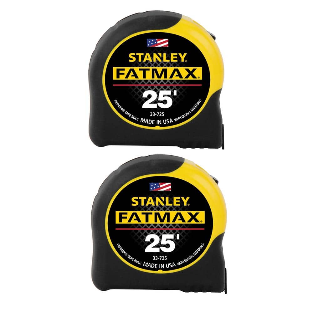 Stanley 25 ft x 1 in Chrome Case PowerLock Classic Tape Measure 2 Pack  Bundle 33-425K from Stanley - Acme Tools