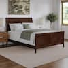 AFI Portland Walnut Brown Solid Wood Frame Queen Foundation Panel Bed with Matching Footboard BR8946034