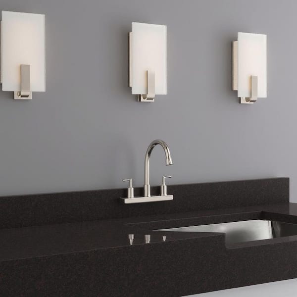 12-Watt Polished Nickel Integrated LED Wall Sconce