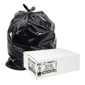 44 Gallon Commercial Trash Bags 38x46” Black Garbage 100 COUNT Large  Outdoor