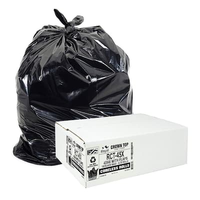 Genuine Joe Maximum Strength Trash Can Liner - Medium Size - 33 gal  Capacity - 33 Width x 40 Length - 1.35 mil (34 Micron) Thickness - Low  Density - Silver - Resin - 100/Carton - Recycled - Filo CleanTech