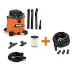 16 Gallon 6.5 Peak HP NXT Wet/Dry Shop Vacuum with Detachable Blower, Filter, 7 ft Hose, 20 ft Hose and Accessories