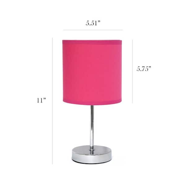Simple Designs 11 In 1 Light Hot Pink, Cute Little Table Lamps