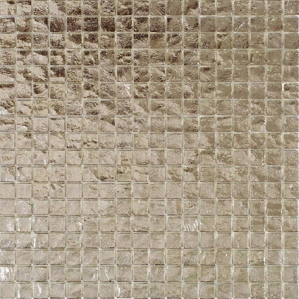 Apollo Tile Skosh 4 in. x 6 in. Glossy Ash Gray Glass Mosaic Uniform square Wall and Floor Sample Tile (0.13 sq. ft./Piece) (1-Pack)