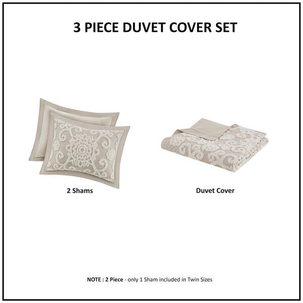 Parure De Lit 3 Pièces Harbor House Savannah – Beige/Bleu/Brun, Motif Feuille, 300 Fils