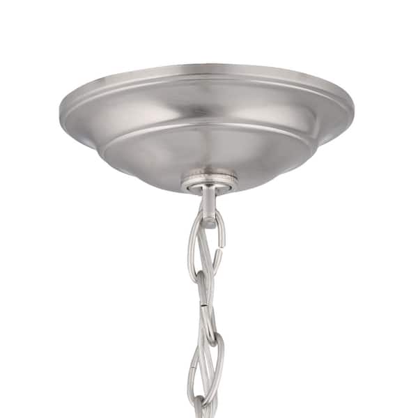 Commercial Electric Creekford 3-Light Brushed Nickel Pendant