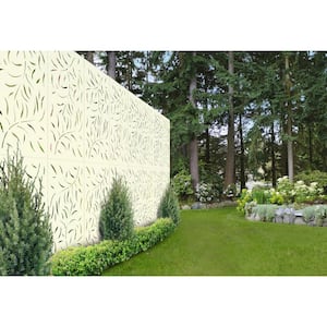 3 ft. x 5 ft. White Willow Decorative Privacy and Fence Panel