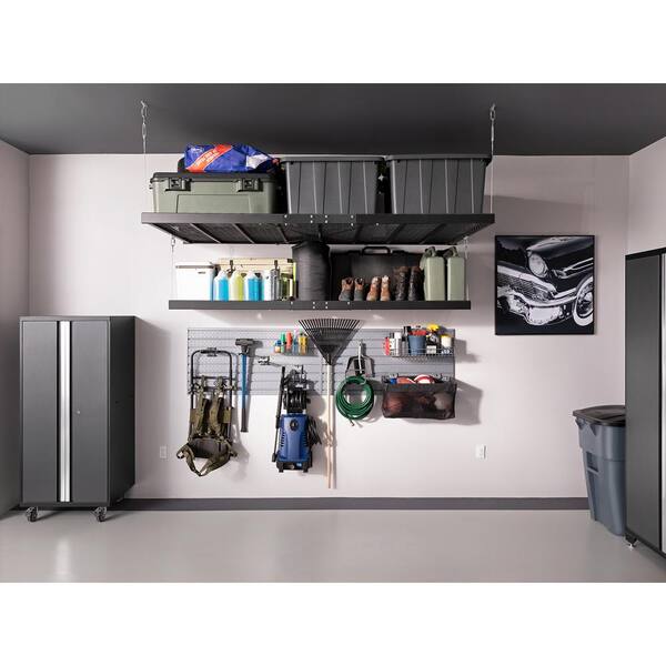 NewAge Products Pro Series 8 Piece 18 Gauge Steel Garage Storage System in Platinum 156 in. W x 85 in. H x 24 in. D 52461 The Home Depot