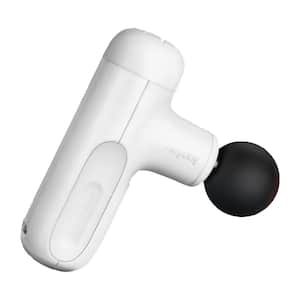 Mini 5-Speed Silicone Handheld Body Massager with 4 Interchangeable Heads in White