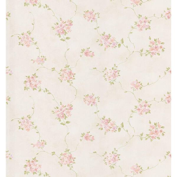 Brewster 56 sq. ft. Misty Floral Wallpaper