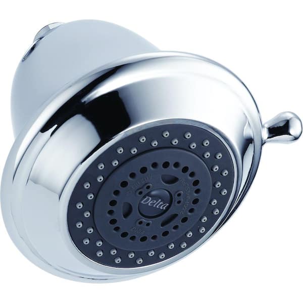 Delta 3-Spray Patterns 1.75 GPM 4.88 in. Wall Mount Fixed Shower Head in Chrome