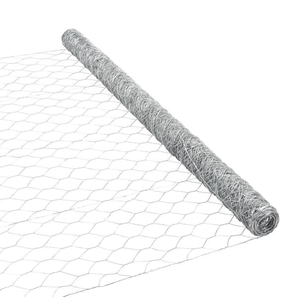 PEAK 25 ft. L x 48 in. H Galvanized Steel Hexagonal Wire Netting with 2 in. x 2 in. Mesh Size Garden Fence
