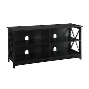 Oxford 16 in. Black Wood TV Stand Fits TVs Up to 46 in. with Cable Management