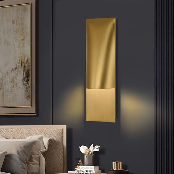 5.9 in. 1-Light Dimmable LED Wall Sconce, Brass Bedroom Wall Lamp, for Foyer, Living Room, Corridor, Dining Room