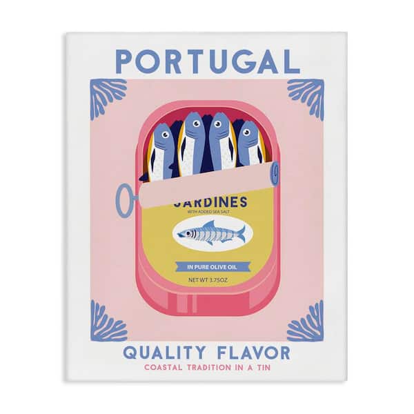 Stupell Industries Portugal Sardine Can by Omar Escalante Unframed Food Graphic Art Print 30 in. x 24 in.