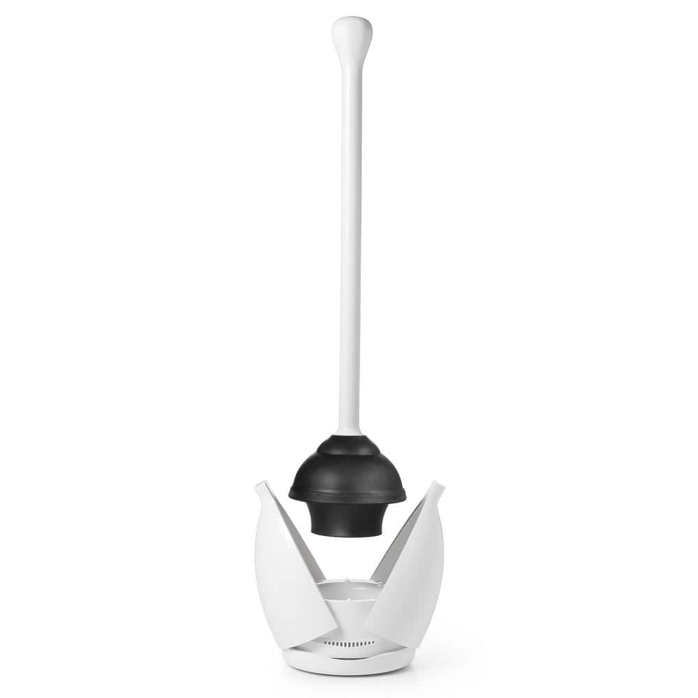 OXO Good Grips Bathroom Hideaway Toilet Brush and Plunger Combination Set,  White, 1 Piece - Harris Teeter