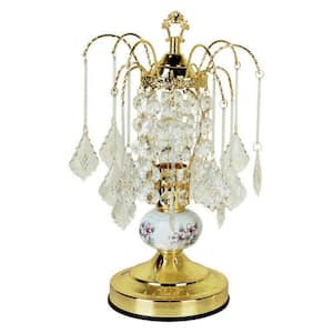 15 in. Gold Ceramic Bedside Table Lamp