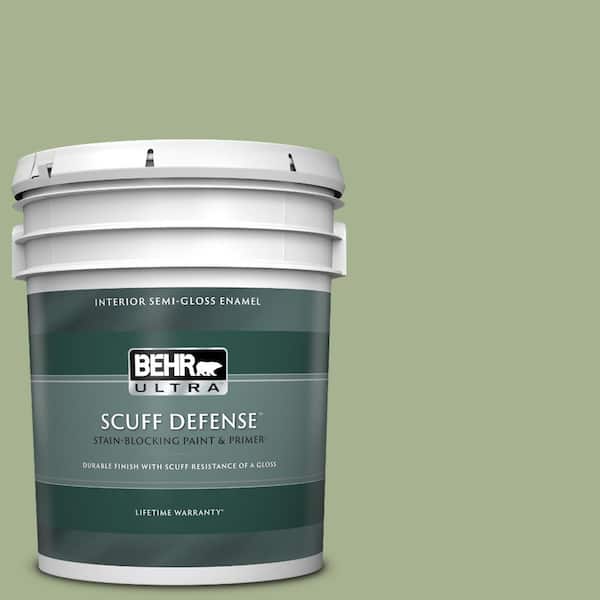 BEHR ULTRA 5 gal. #PPU11-06 Willow Grove Extra Durable Semi-Gloss Enamel Interior Paint & Primer