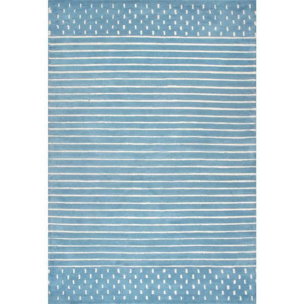 nuLOOM Marlowe Stripes Baby Blue 5 ft. x 8 ft. Indoor Area Rug