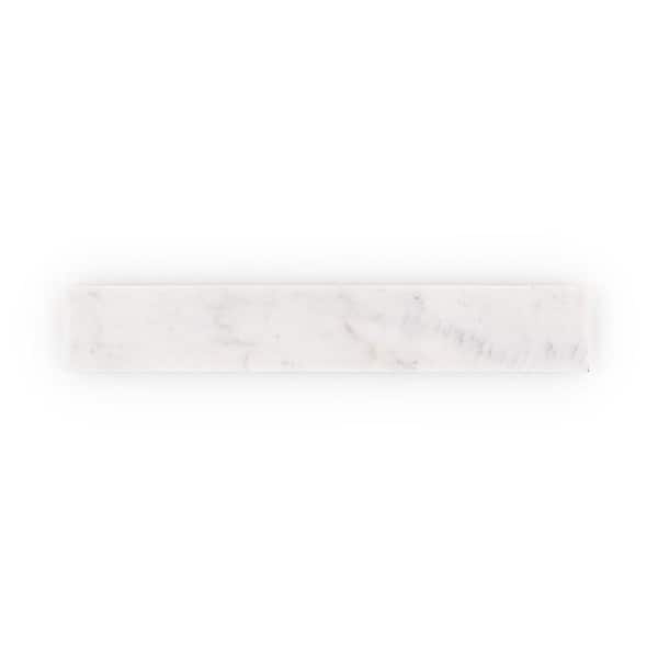 Jeffrey Court Milky Veil White 2 in x 12 in Honed Subway Marble Wall and Floor Tile (0.166 sq. ft./Each)