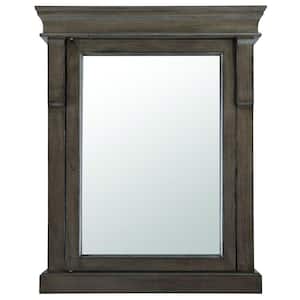 Naples 25 in. W x 31 in. H x 8 in. D Framed Surface-Mount Bathroom Medicine Cabinet in Distressed Grey
