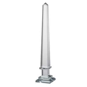 20 in. Clear Tower Decorative Statue