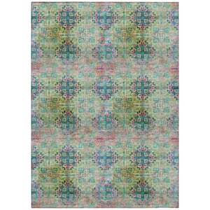 Chantille ACN557 Green 10 ft. x 14 ft. Machine Washable Indoor/Outdoor Geometric Area Rug