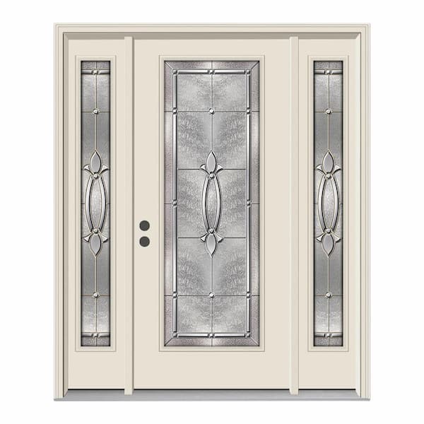 JELD-WEN 66 in. x 80 in. Full Lite Blakely Primed Steel Prehung Right-Hand  Inswing Front Door with Sidelites H32060 - The Home Depot
