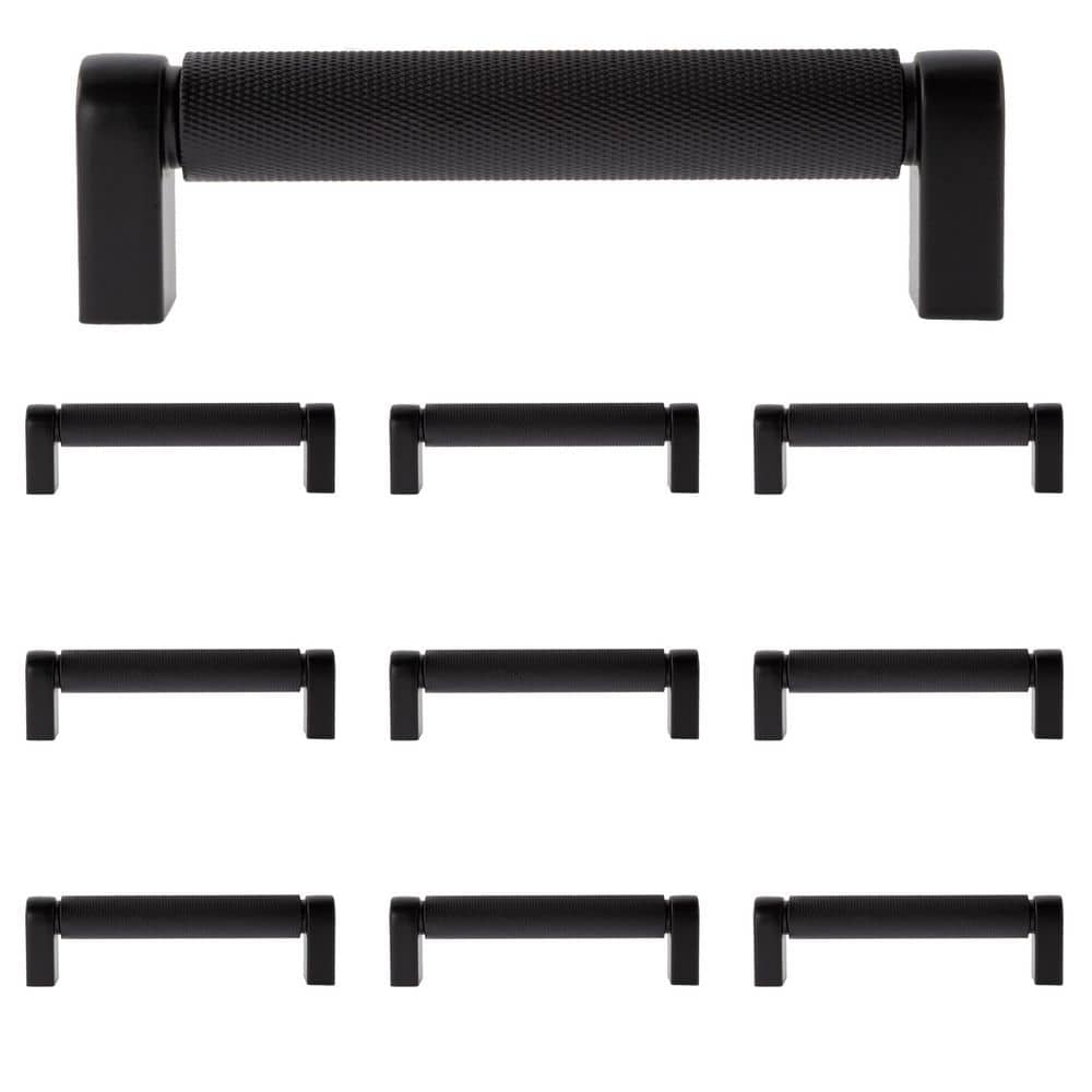 Kent Matte Black 4" Knurled Bar Pull Multipack