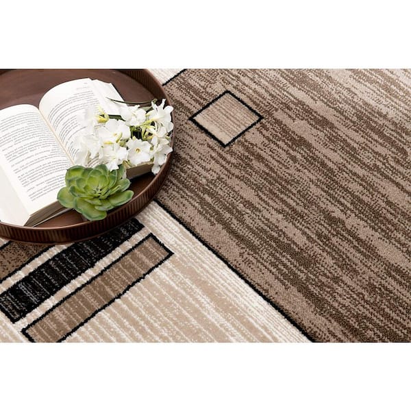 Rug Branch Montage Collection Modern Abstract Doormat Area Rug Entrance  Floor Mat (2x3 feet) - 2'3 x 3', Grey VE1166GY23 - The Home Depot