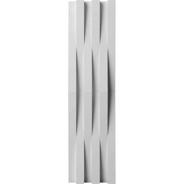 Ekena Millwork 1 in. x 1/2 ft. x 2 ft. EdgeCraft Lomond Style Seamless White PVC Decorative Wall Paneling (12-Pack)