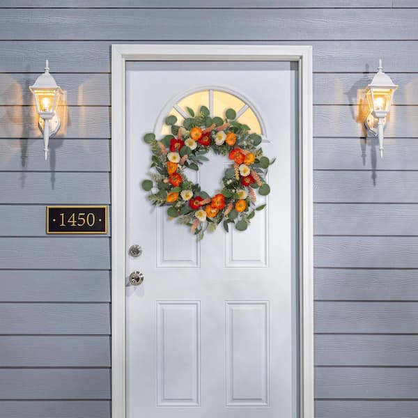 GERSON INTERNATIONAL 24 in. D Mixed Spring Flower Wreath