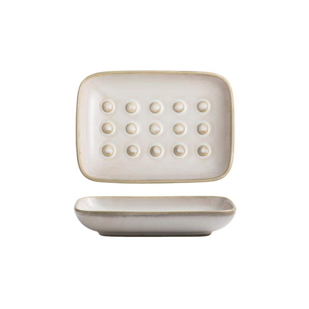Ceramic Soap Holder Shower Soap Dish for Bar Soap Sponge, Soap Saver Tray for Bathroom in Beige price history on PriceWatchPro