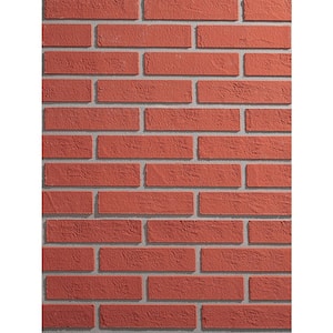 0.2 in. x 9.84 in. x 26.18 in. UltraFlex Brick Peel and Stick Red Wall Paneling