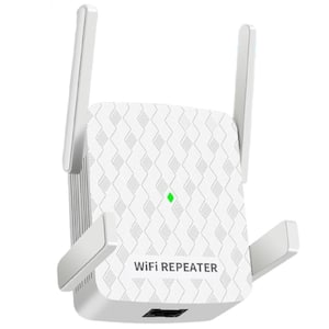 Wi-Fi Extenders Signal Booster Amplifier Range Up to 9200 sq. ft. & 35 Devices Alexa Compatible, White