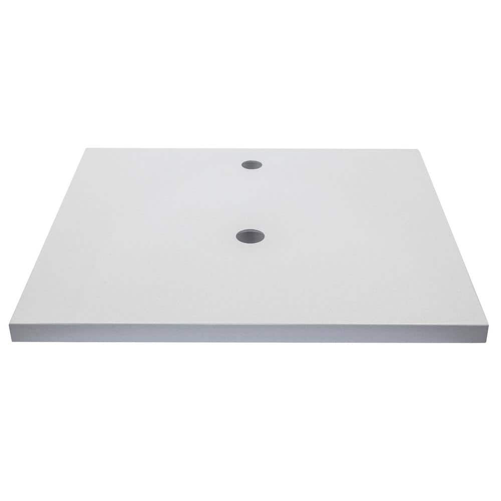 Light Gray Terrazzo Vanity Top with Concrete and Marble, 25 in.