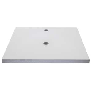 25 in. W. x 22 in. D Terrazzo Vanity Top in Light Gray