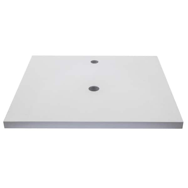 Eden Bath 25 in. W. x 22 in. D Terrazzo Vanity Top in Light Gray