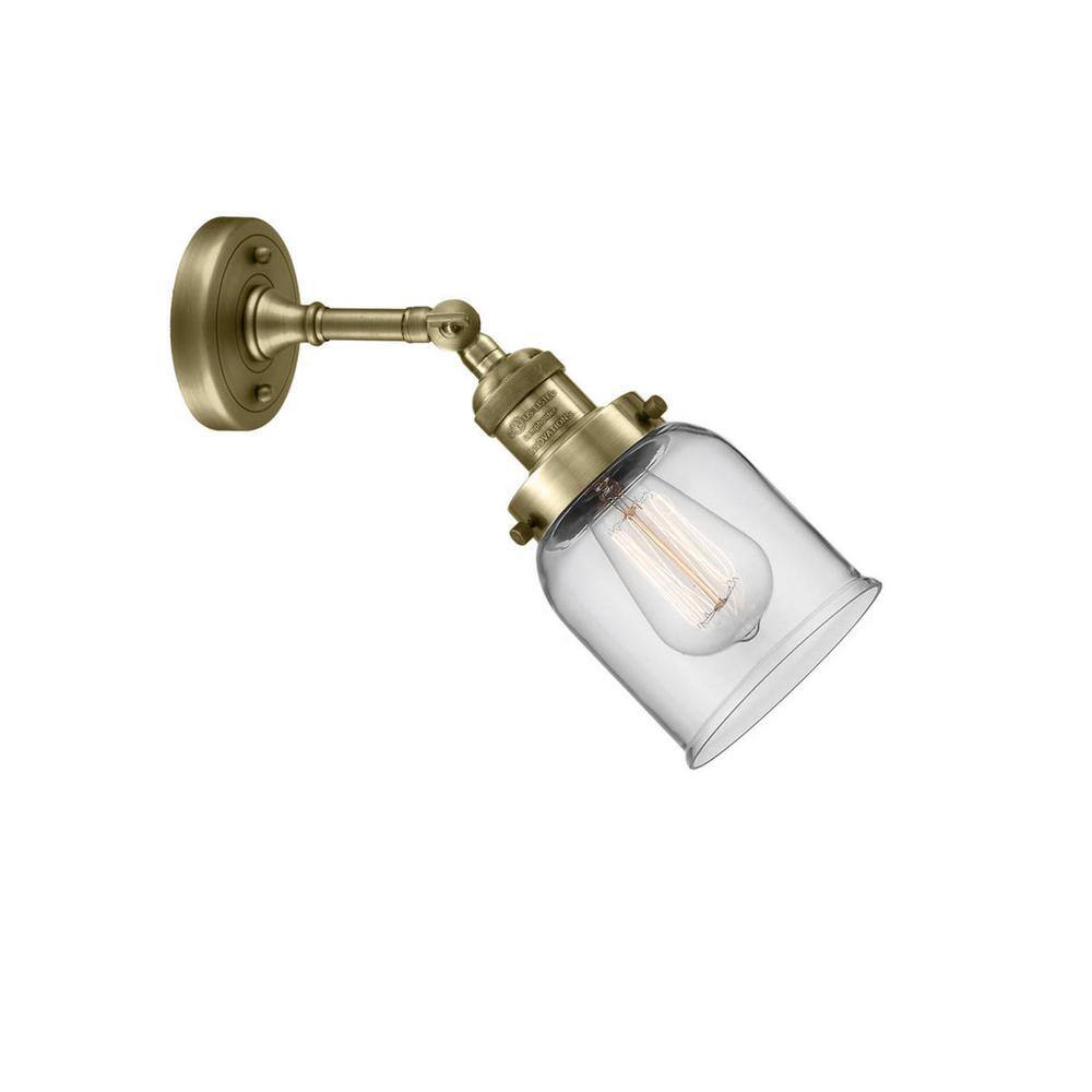 Antique Brass Dimmable Small Bell Sconce
