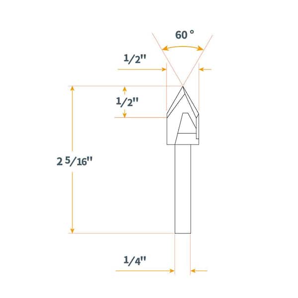 120 DEGREE V GROOVE BIT
