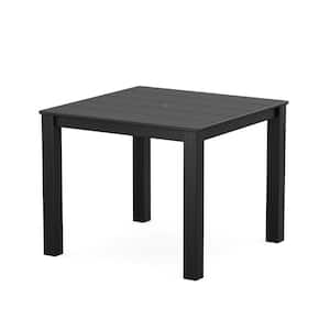 Parsons Black HDPE Plastic Square 38 in. X 38 in. Dining Table