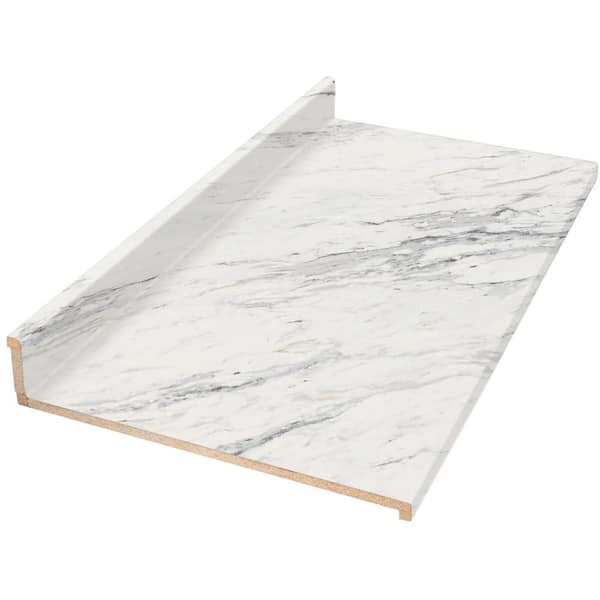 Hampton Bay 4 Ft Straight Laminate Countertop In Textured Calcutta Marble With Eased Edge And 