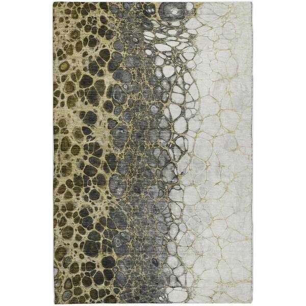 Dream Shag Premium Machine Washable Abstract ADS707 Beige 8 ft. x 10 ft. Area Rug