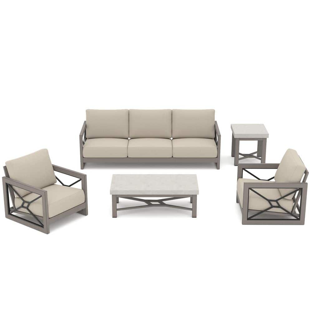 Marindo 5-Piece Aluminum Patio Outdoor Conversation Set with Sunbrella Cushions price history on PriceWatchPro
