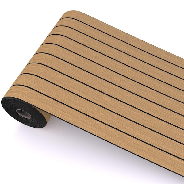 Peel and Stick Yellow Wood Grain Wall Panels 15.7 x 118 in. 3D Flexible PVC for Bedroom TV Wall Office