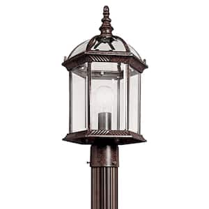 Barrie 1-Light Tannery Bronze Aluminum Hardwired Waterproof Outdoor Post Light with No Bulbs Included (1-Pack)